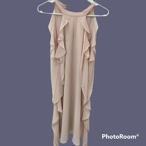Bar III Cream Ruffle Dress